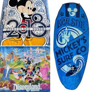 Disney Parks Resorts Vintage Y2k Beach Towels set of 3 Splash Mountain Surfboard